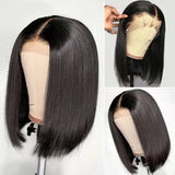 13x4 Natural Black Lace Frontal Bob Wig 150% Density