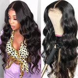 13x4 Transparent Lace Frontal Body Wave Virgin Wig 180% Density