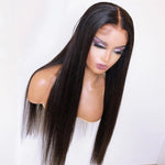 4x4 Transparent Lace Closure Straight Human Hair Wig